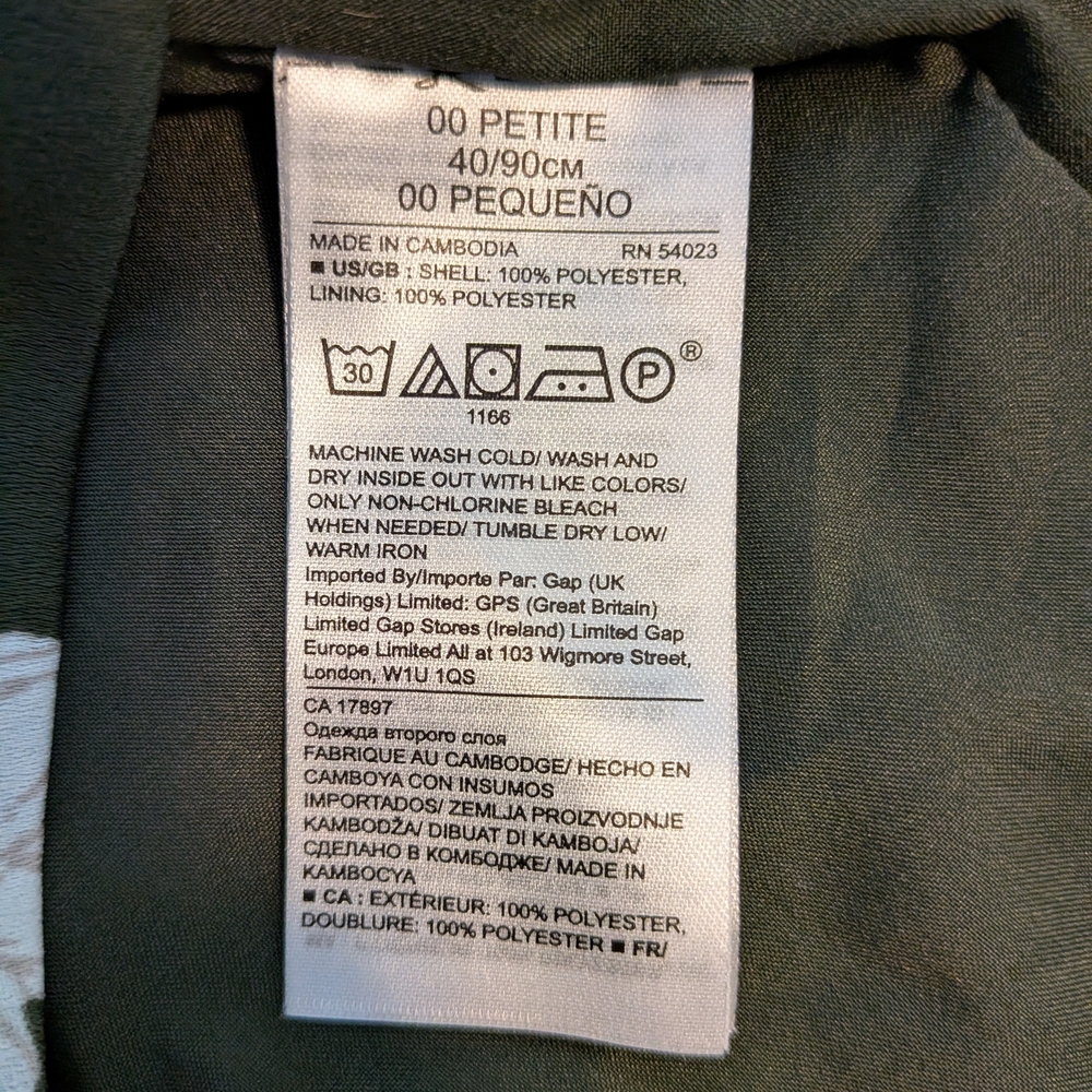 Banana Republic Petite Floral Dress In Forest Green - Picture 7 of 7